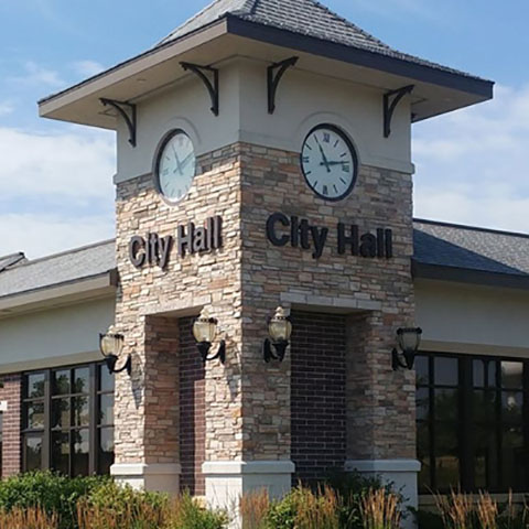 Cologne, MN City Hall on a Sunny Day in Minnesot